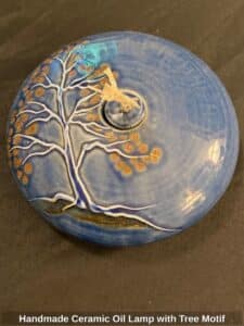 Handmade-Ceramic-Oil-Lamp-with-Tree-Motif