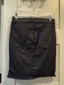 Hudson-Black-Coated-Denim-Pencil-Skirt-with-Zippers-third-image