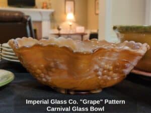 Imperial-Glass-Co.-Grape-Pattern-Carnival-Glass-Bowl-second-image