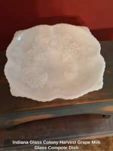 Indiana-Glass-Colony-Harvest-Grape-Milk-Glass-Compote-Dish