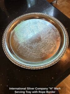 International-Silver-Company-H-Mark-Serving-Tray-with-Rope-Border