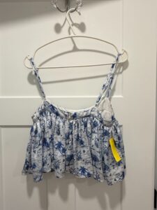 Koch-Toile-de-Jouy-Print-Empire-Waist-Crop-Top-second-image