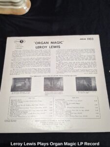 Leroy-Lewis-Plays-Organ-Magic-LP-Record-second-image