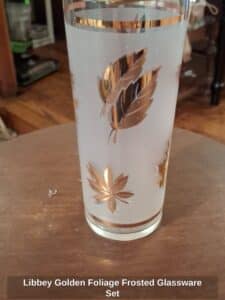 Libbey-Golden-Foliage-Frosted-Glassware-Set