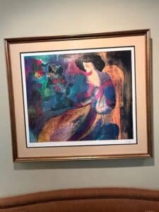 Linda-Le-Kinff-Serigraph-Print-of-Woman-in-Garden