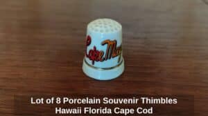 Lot-of-Porcelain-Souvenir-Thimbles-Hawaii-Florida-Cape-Cod