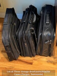 Lot-of-Three-Vintage-Briefcases-or-Attache-Cases-Targus-Samsonite
