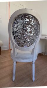 Louis-XVI-Style-Accent-Chair-with-Sequin-Back-second-image