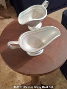MATCH-Pewter-Gravy-Boat-Set