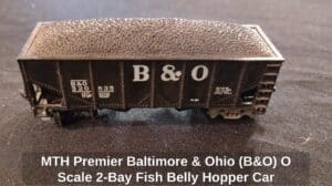 MTH-Premier-Baltimore-Ohio-BO-O-Scale-Bay-Fish-Belly-Hopper-Car