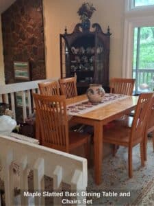 Maple-Slatted-Back-Dining-Table-and-Chairs-Set