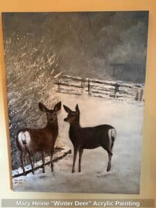 Mary-Heine-Winter-Deer-Acrylic-Painting