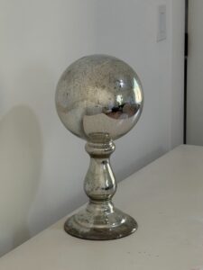 Mercury-Glass-Pedestal-Sphere-Decorative-Object
