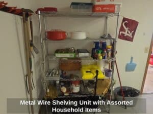 Metal-Wire-Shelving-Unit-with-Assorted-Household-Items