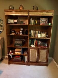 Mid-Century-Modern-Style-Bookcase-with-Cabinet-Base