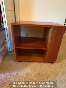 Mid-Century-Modern-Style-Media-Console-or-Bookcase-with-Casters