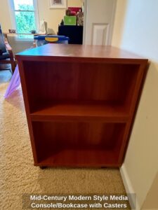 Mid-Century-Modern-Style-Media-Console-or-Bookcase-with-Casters-second-image