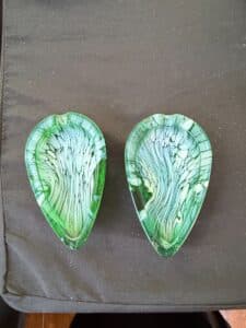Murano-Style-Art-Glass-Leaf-Ashtrays