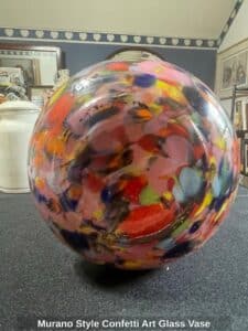 Murano-Style-Confetti-Art-Glass-Vase-second-image