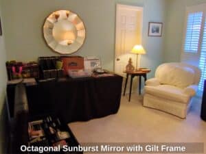 Octagonal-Sunburst-Mirror-with-Gilt-Frame