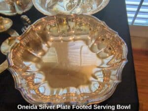 Oneida-Silver-Plate-Footed-Serving-Bowl