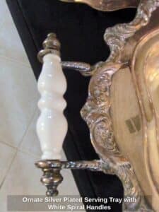 Ornate-Silver-Plated-Serving-Tray-with-White-Spiral-Handles-second-image