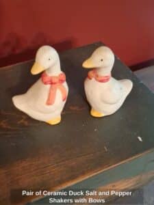 Pair-of-Ceramic-Duck-Salt-and-Pepper-Shakers-with-Bows