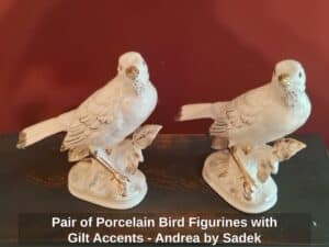 Pair-of-Porcelain-Bird-Figurines-with-Gilt-Accents-Andrea-by-Sadek