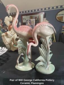 Pair-of-Will-George-California-Pottery-Ceramic-Flamingos