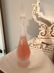 Pink-Empoli-Glass-Genie-Bottle-with-Swirl-Design