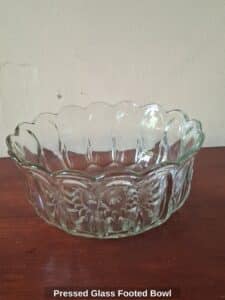 Pressed-Glass-Footed-Bowl