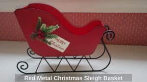 Red-Metal-Christmas-Sleigh-Basket