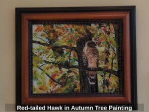 Red-tailed-Hawk-in-Autumn-Tree-Painting