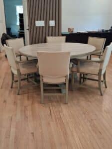 Round-Pedestal-Dining-Table-with-Upholstered-Chairs-B-1