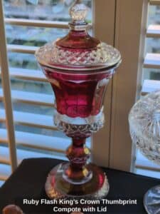 Ruby-Flash-Kings-Crown-Thumbprint-Compote-with-Lid-B