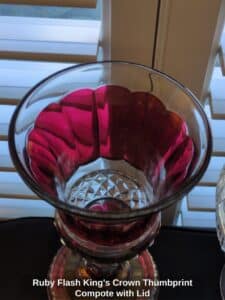 Ruby-Flash-Kings-Crown-Thumbprint-Compote-with-Lid-B-second-image