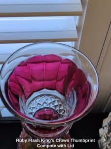 Ruby-Flash-Kings-Crown-Thumbprint-Compote-with-Lid-second-image