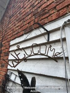 Rustic-Wire-Welcome-Sign-with-Butterfly-Accent