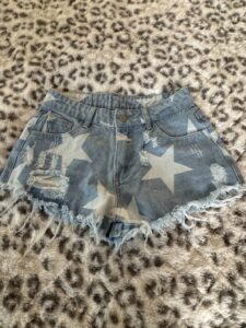 SHEIN-Womens-Star-Print-Denim-Shorts