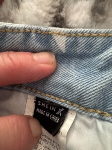 SHEIN-Womens-Star-Print-Denim-Shorts-second-image