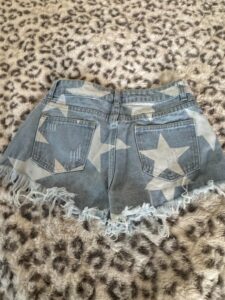 SHEIN-Womens-Star-Print-Denim-Shorts-third-image
