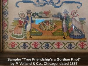 Sampler-True-Friendships-a-Gordian-Knot-by-P.-Volland-Co.-Chicago-dated-third-image