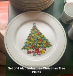 Set-of-Alco-Industries-Christmas-Tree-Plates