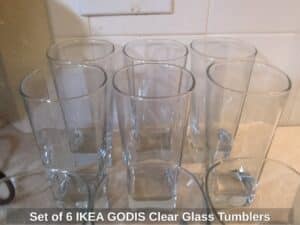 Set-of-IKEA-GODIS-Clear-Glass-Tumblers