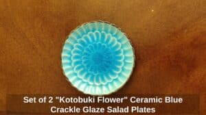 Set-of-Kotobuki-Flower-Ceramic-Blue-Crackle-Glaze-Salad-Plates-second-image