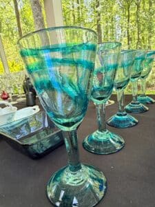 Set-of-Six-Hand-Blown-Recycled-Glass-Wine-Glasses-in-Turquoise-and-Blue-Swirl