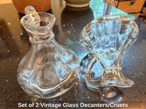 Set-of-Vintage-Glass-Decanters-or-Cruets