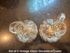 Set-of-Vintage-Glass-Decanters-or-Cruets-second-image