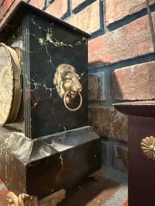 Seth-Thomas-Adamantine-Mantel-Clock-with-Lion-Head-Pulls-second-image