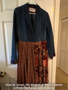 Shari-B.-Green-Re-Made-in-America-Denim-Print-Patchwork-Jacket-Dress